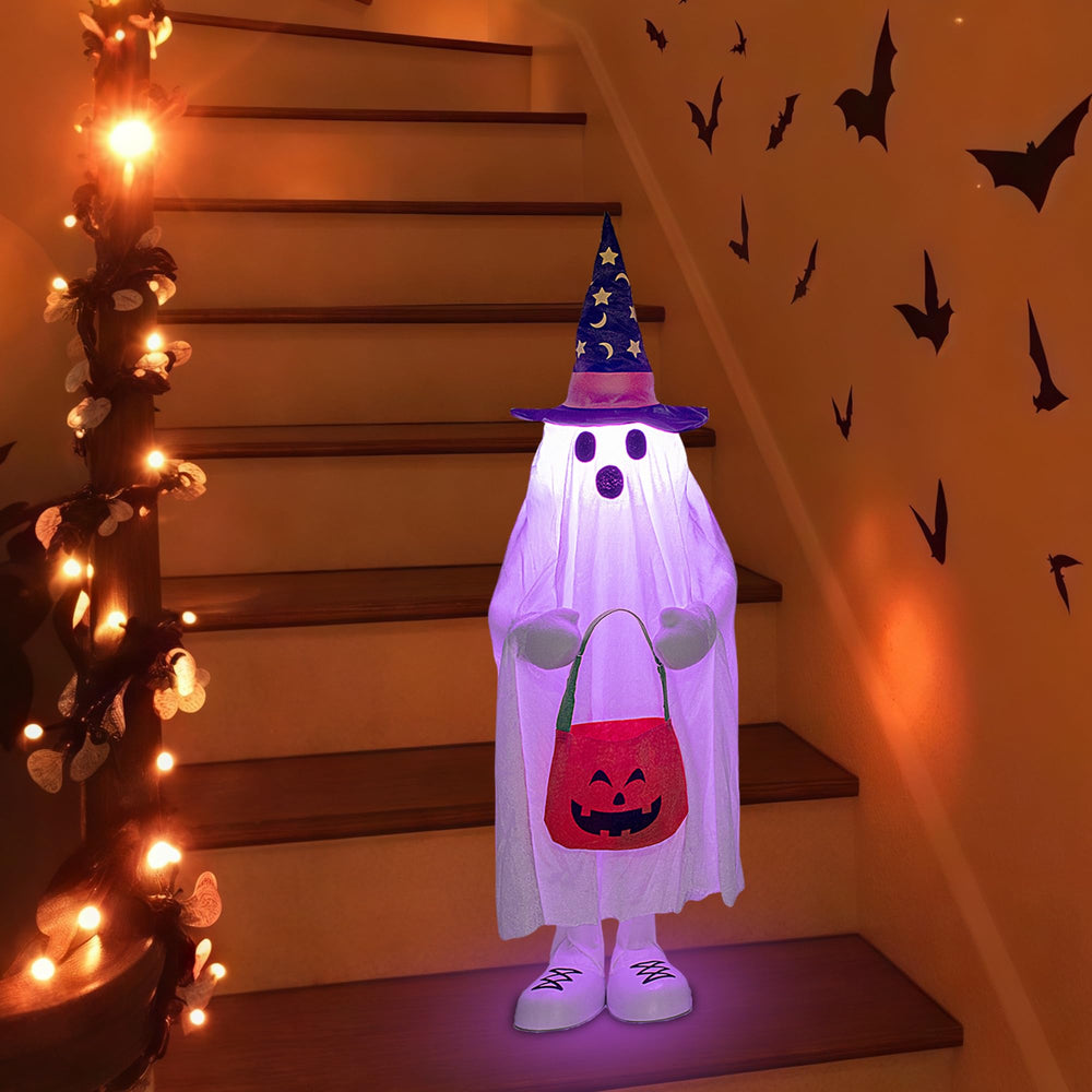 YUETJIN ghost on mantel lifestyle showing quick indoor seasonal setup