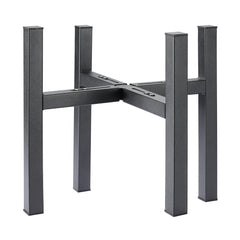 YueTong front view of black metal plant stand showing stable support