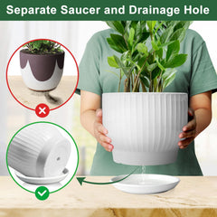 YUFDA saucer and drainage holes demonstrating water control and surface protection