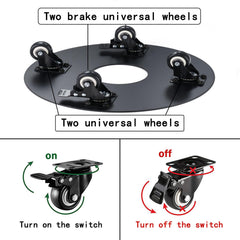 YUjieSTC close-up of double-bearing caster wheel highlighting silent smooth rolling benefit