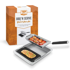 Yukon Glory front packaging showing complete grill and serve set, easy gifting