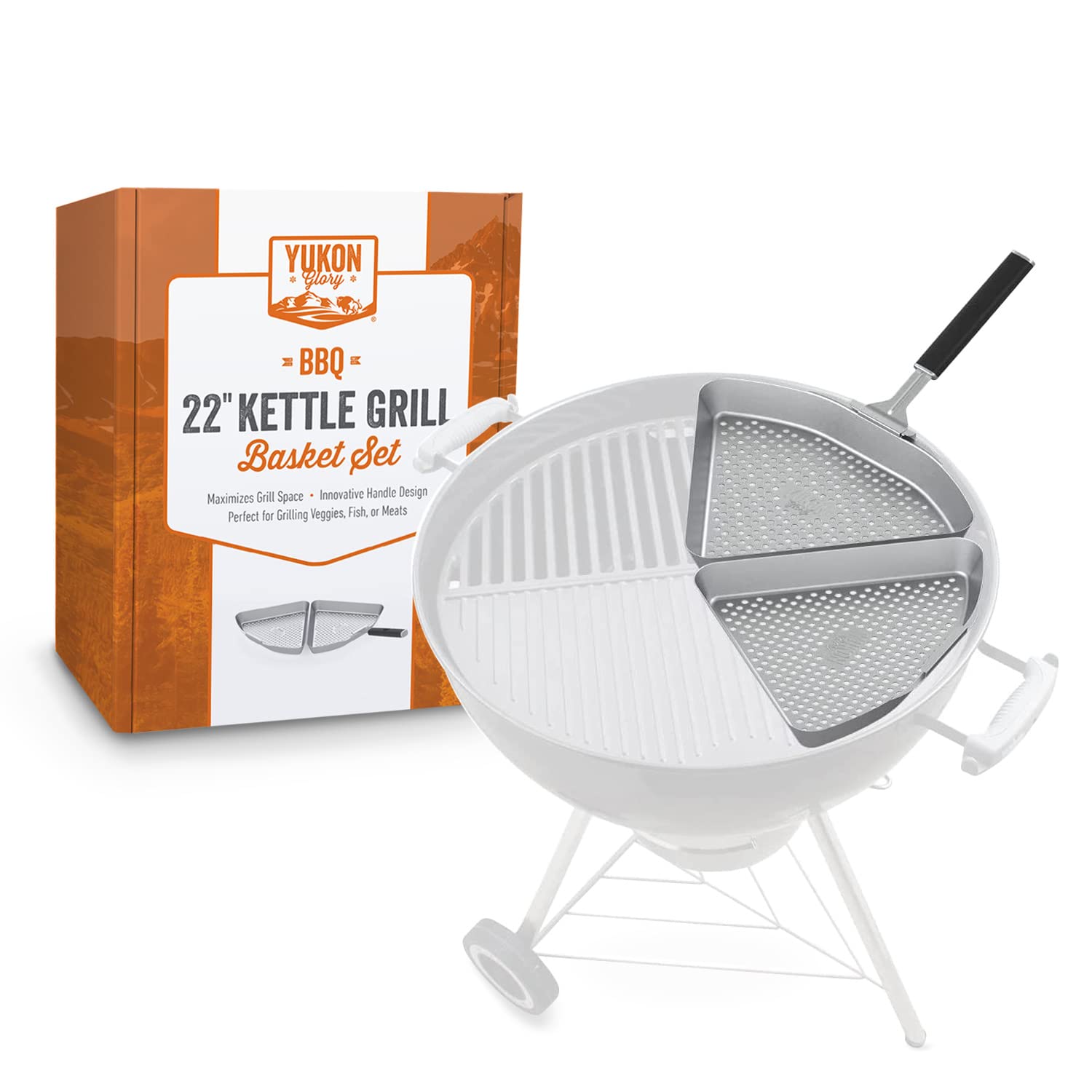 Yukon Glory baskets in backyard barbecue setting showing practical everyday use