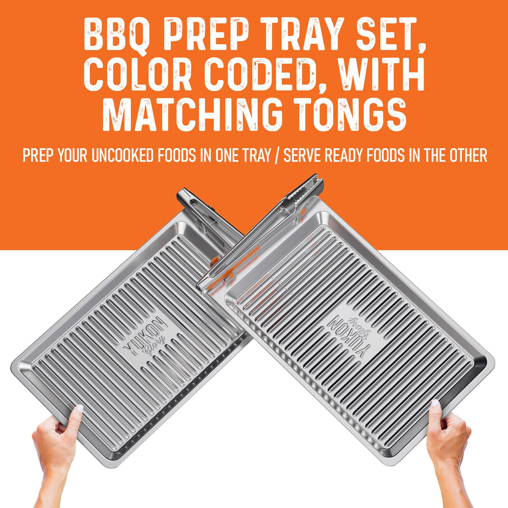 Yukon Glory tray beside hand for scale showing large surface area for prep and plating