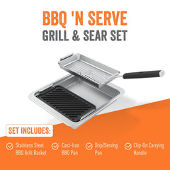 Yukon Glory stainless serving station detail showing rust-proof, easy-clean surface