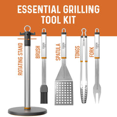 Yukon Glory tool set in use at grill providing convenience and efficiency