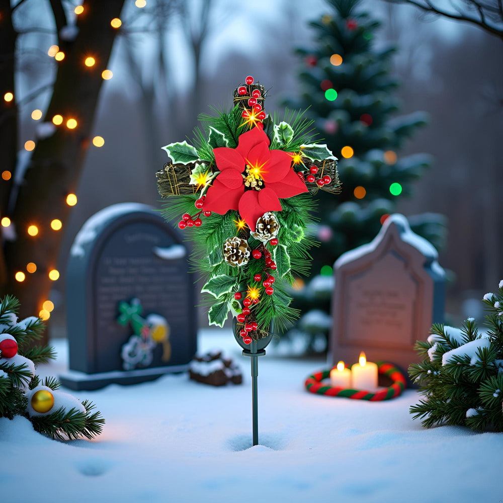YULETIME fairy lights glowing at night offering gentle, automatic illumination
