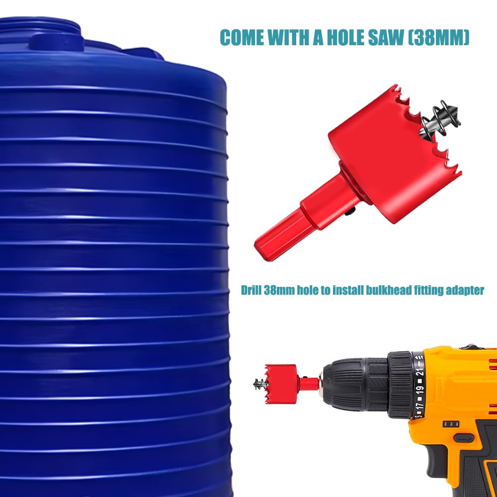 Yummiman PVC ball valve mounted on barrel demonstrating easy flow control and shutoff