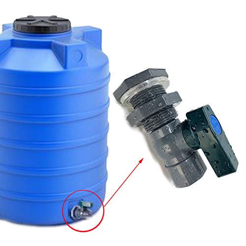 Yummiman kit installed on rain barrel in garden showing ready-to-use harvested water access