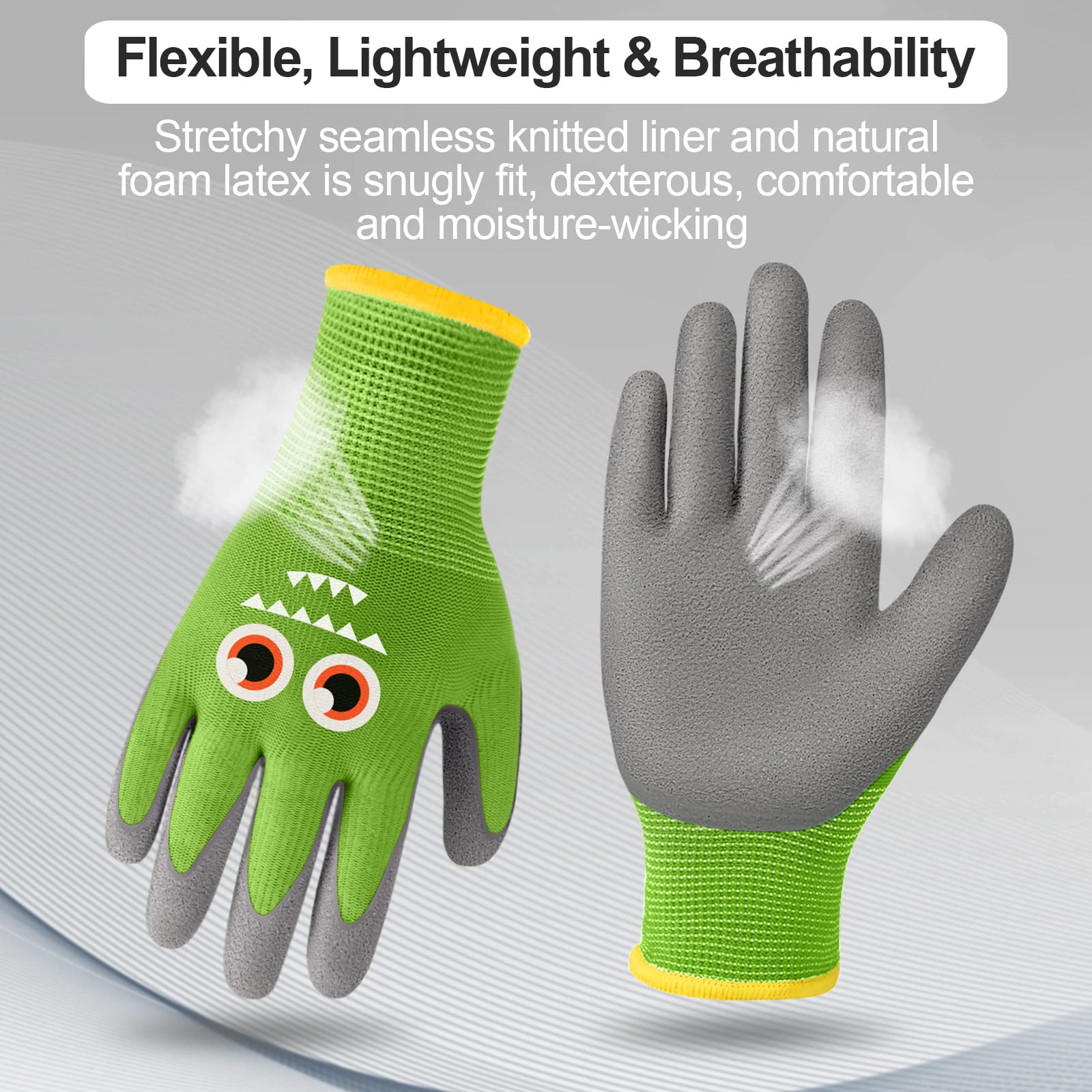 Yumoin cuff detail showing extended elastic cuff protecting wrists from dirt