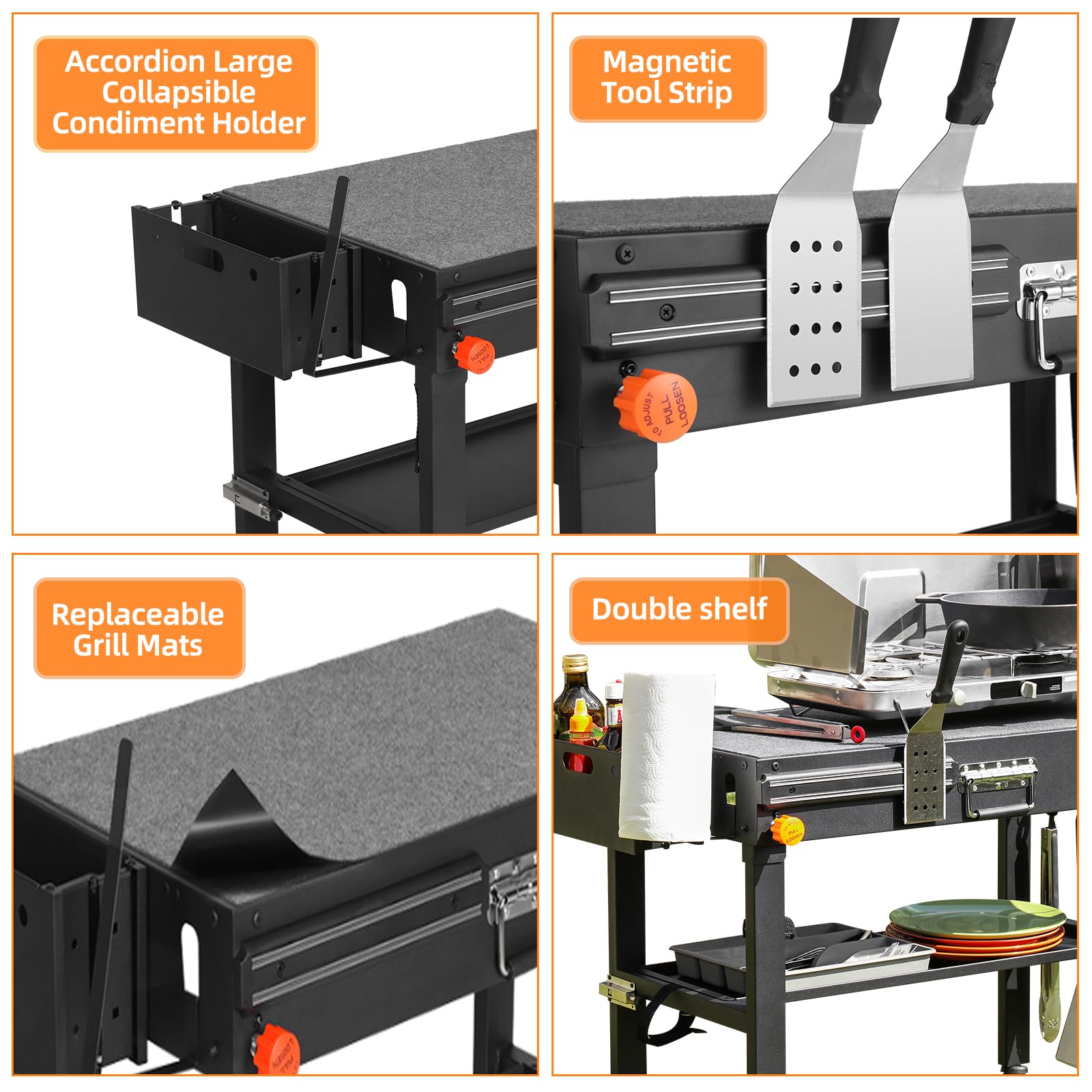 Yundasan backyard lifestyle setup with grilled food showing convenient outdoor cooking