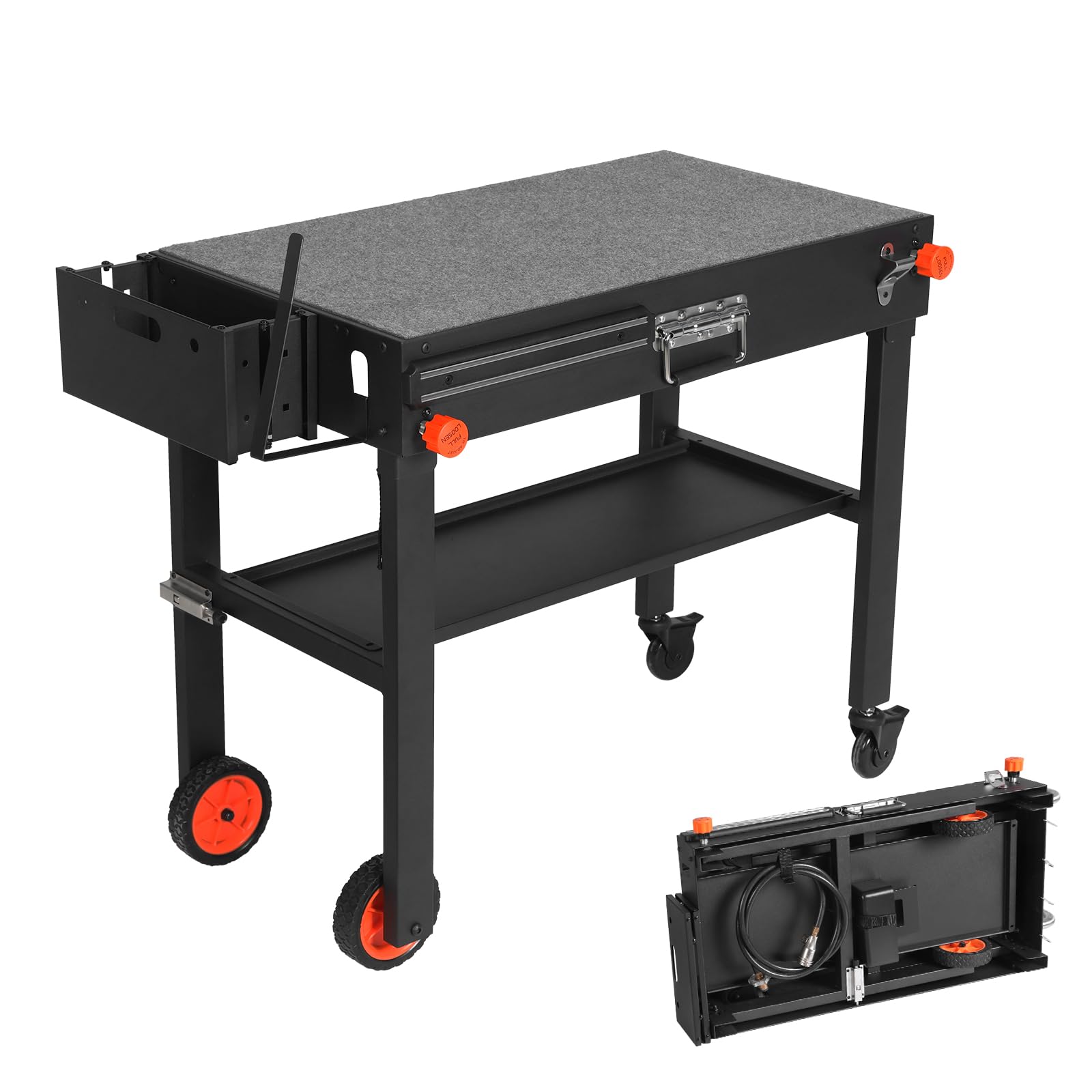 Yundasan front assembled stand showing stable platform and benefit of secure support