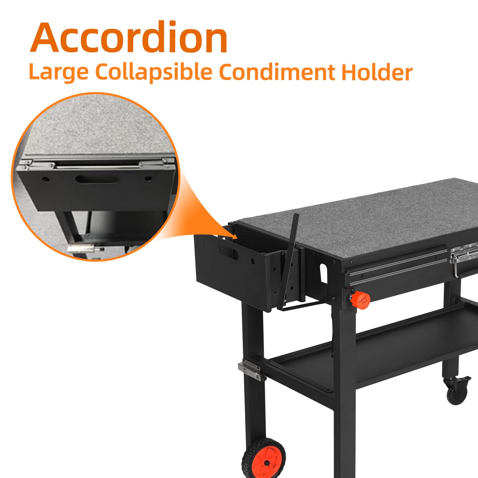 Yundasan size scale comparison showing dimensions and vehicle-friendly foldability