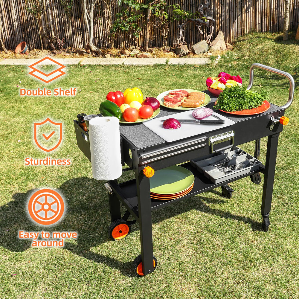 Yundasan weight capacity demo with heavy dishes proving 300 lb sturdy support