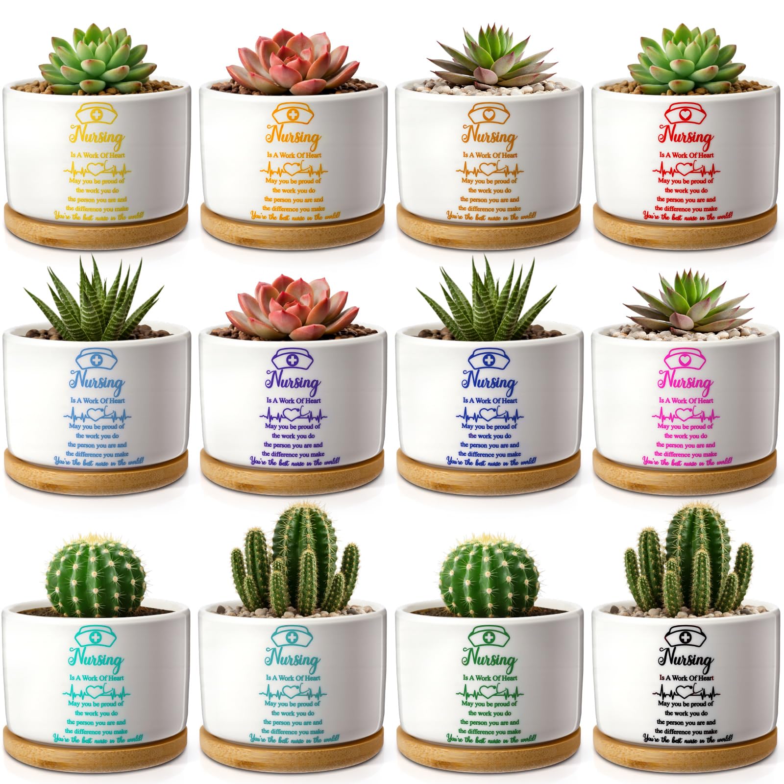 Yungyan front packaging showing full 12-piece nurse planter set — ideal bulk gifting