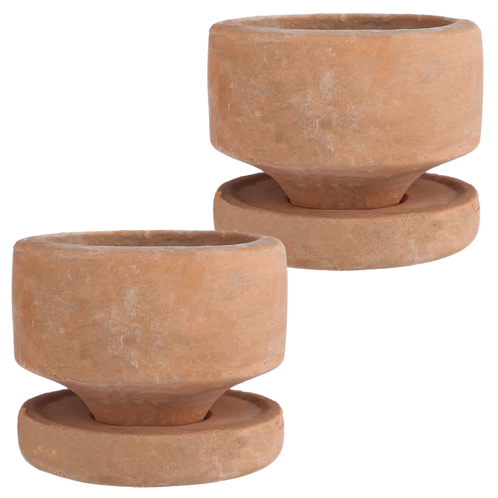 Yungyan front view of two terracotta pots showing rustic style and durable design
