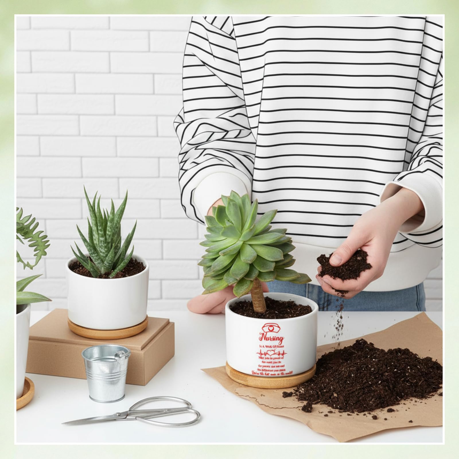 Yungyan open gift box with pots for graduation — presents ready for giving