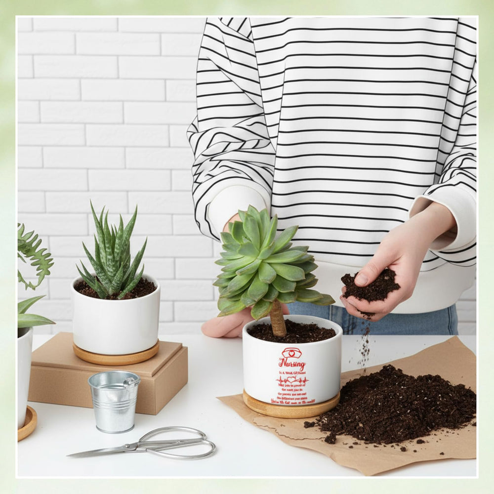 Yungyan open gift box with pots for graduation — presents ready for giving