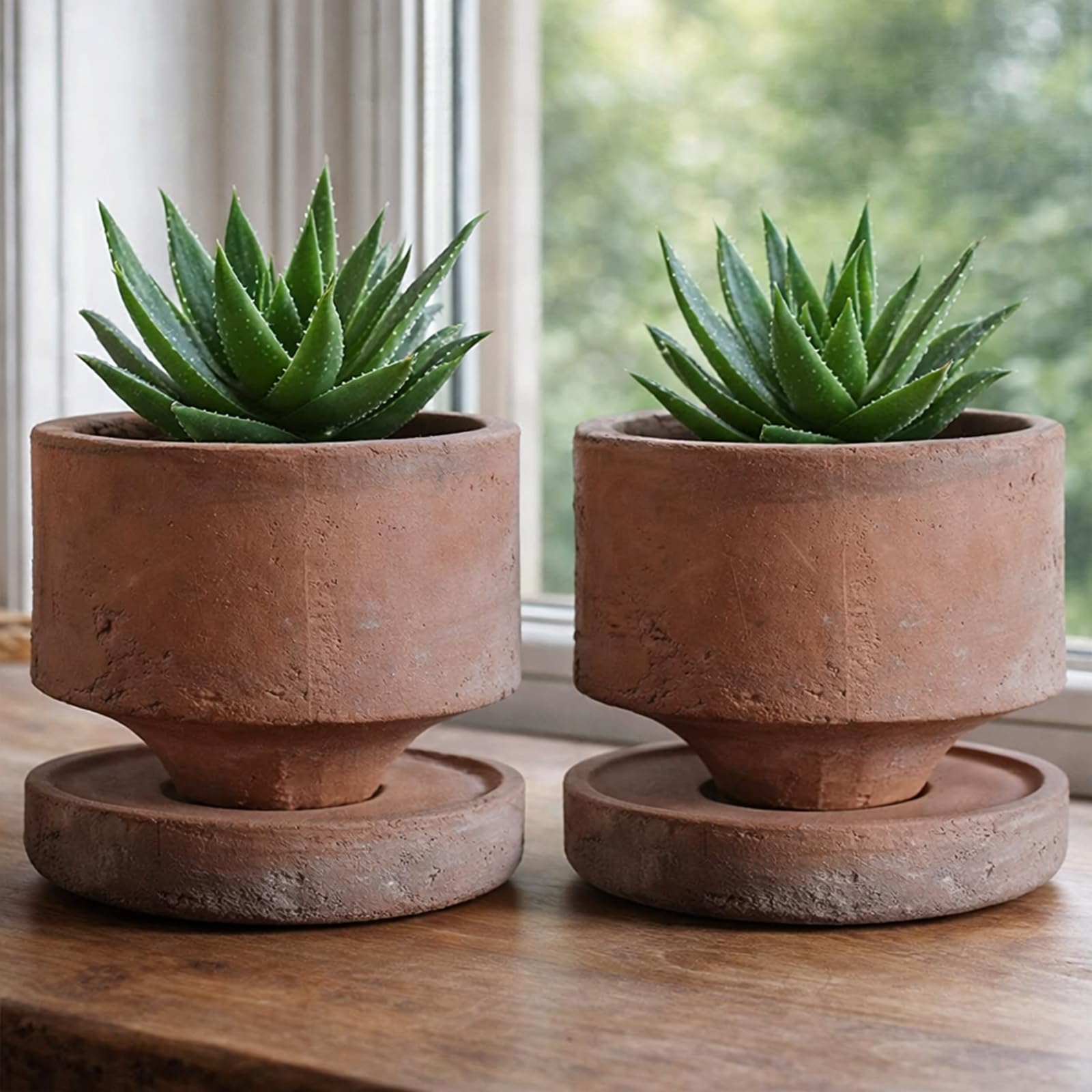 Yungyan pots on windowsill lifestyle shot showing decorative and functional appeal