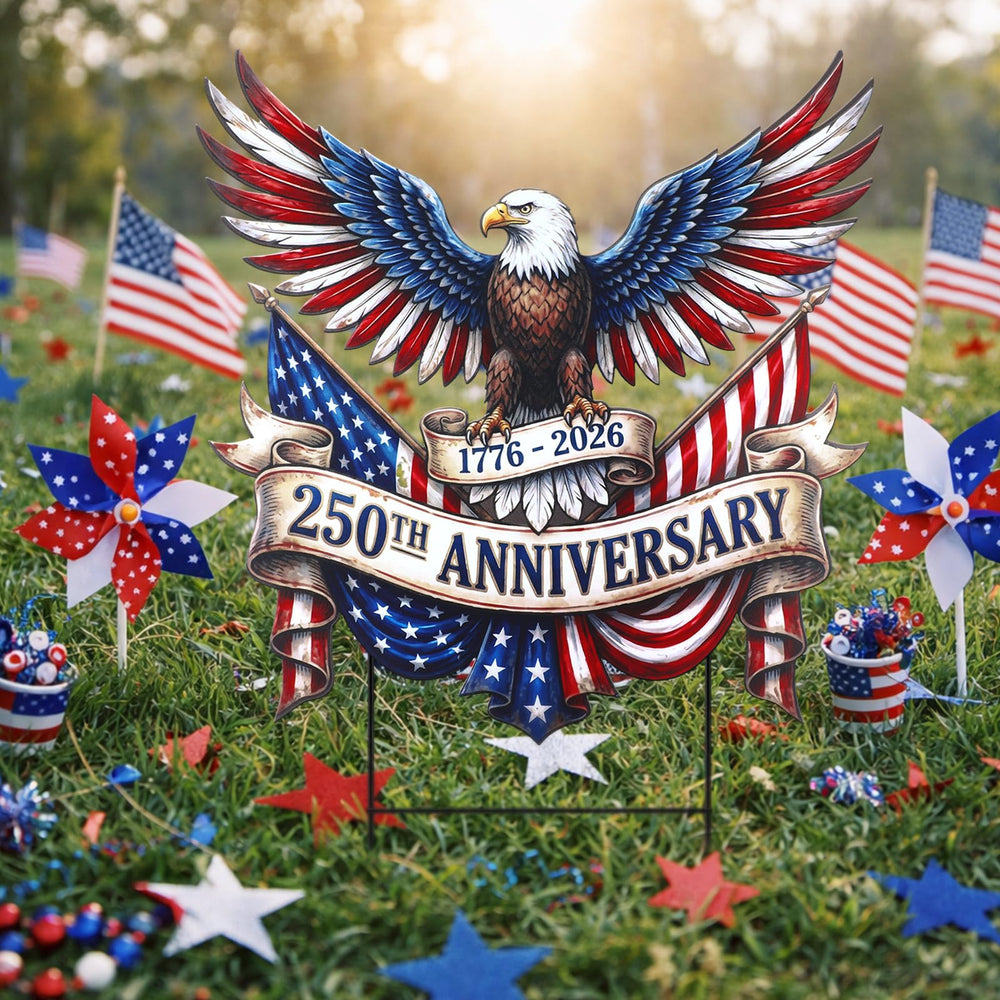 Yuntau eagle placed in garden adding festive patriotic charm to landscaping