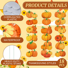 Yuntau close-up of pumpkin print detail and durable corrugated plastic