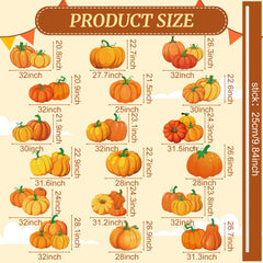 Yuntau pumpkin sign mounted on stake installed in lawn for instant decor