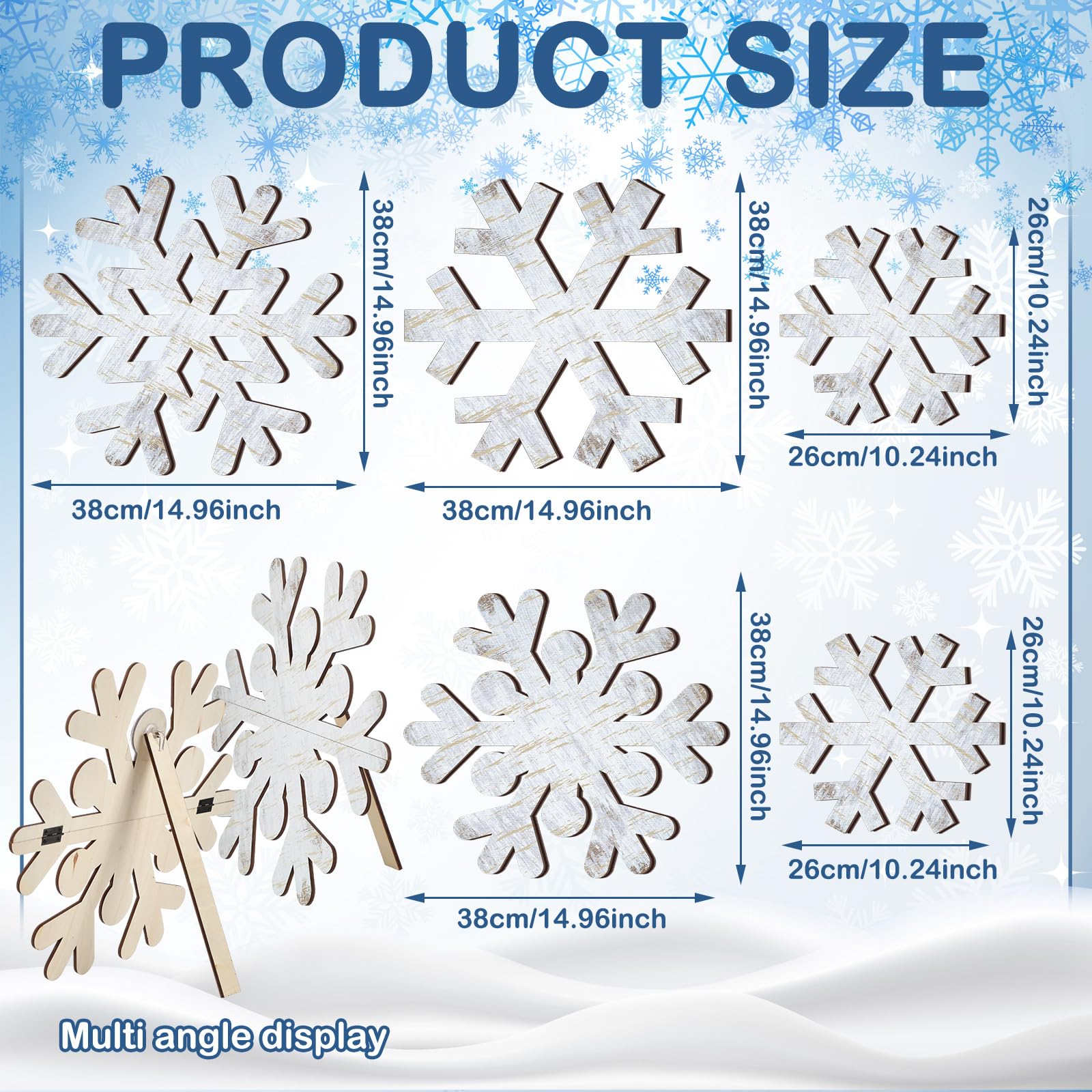 Yuntau snowflake placed in planter offering easy porch styling and seasonal layering