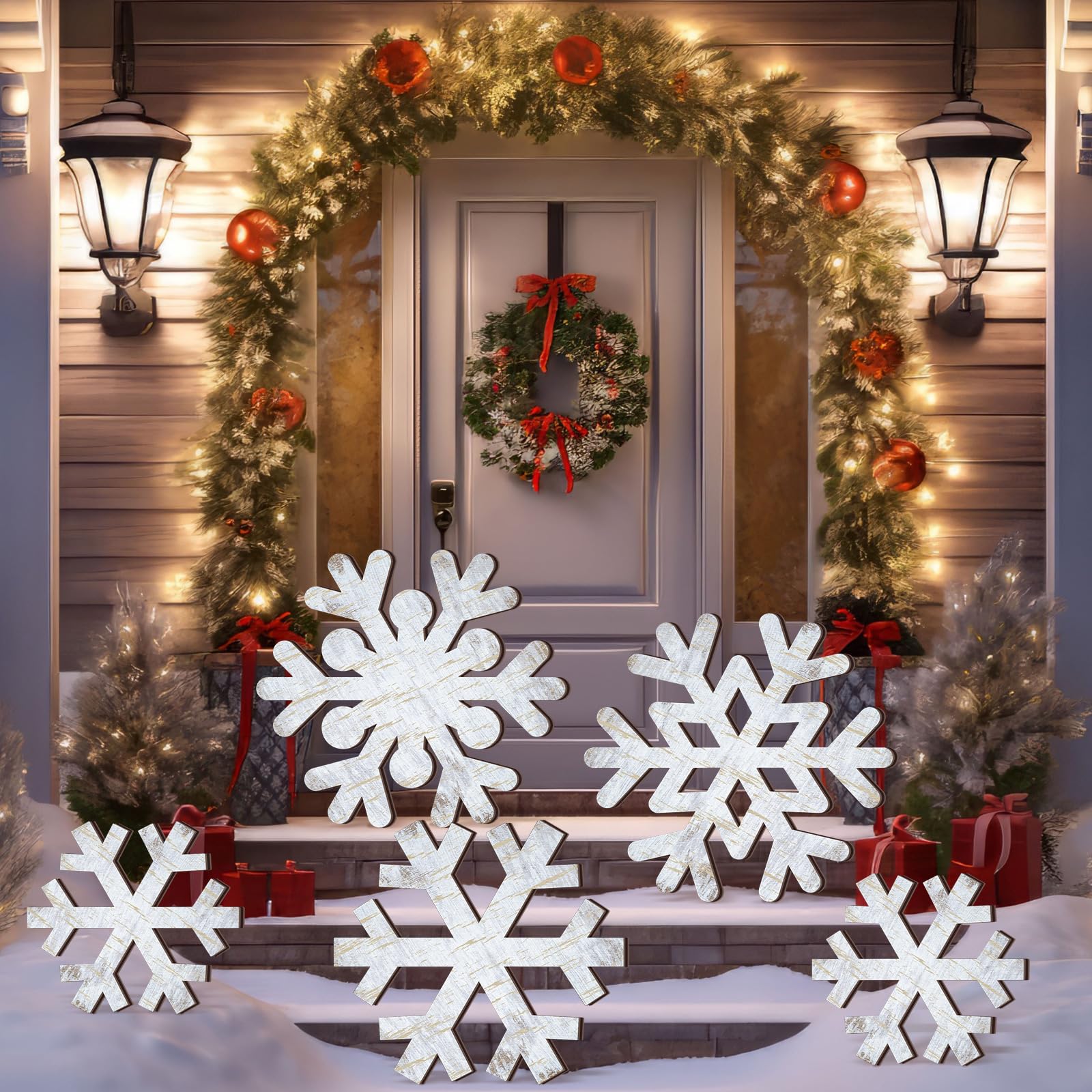 Yuntau snowflake beside ruler showing sizes and helping plan display scale