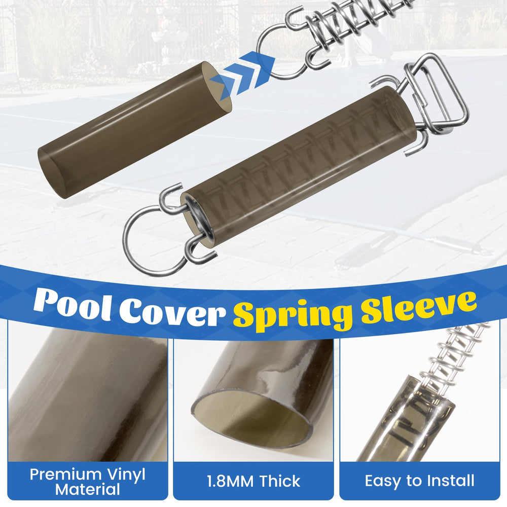 YUNVI sleeve installed on a pool spring protecting deck and metal