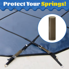 Multiple YUNVI sleeves laid on pool deck showing neat, safe installation