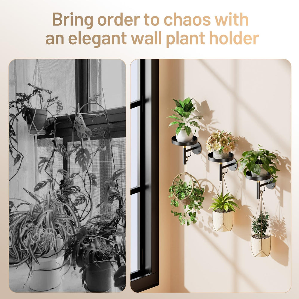 YUOROS installed in living room styling adds vertical greenery and decor interest