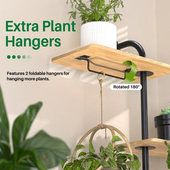 YUOROS metal frame detail showing secure brackets for stable plant support