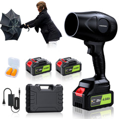 YUQUESEN front view handheld blower showing compact design and quick cleaning benefit