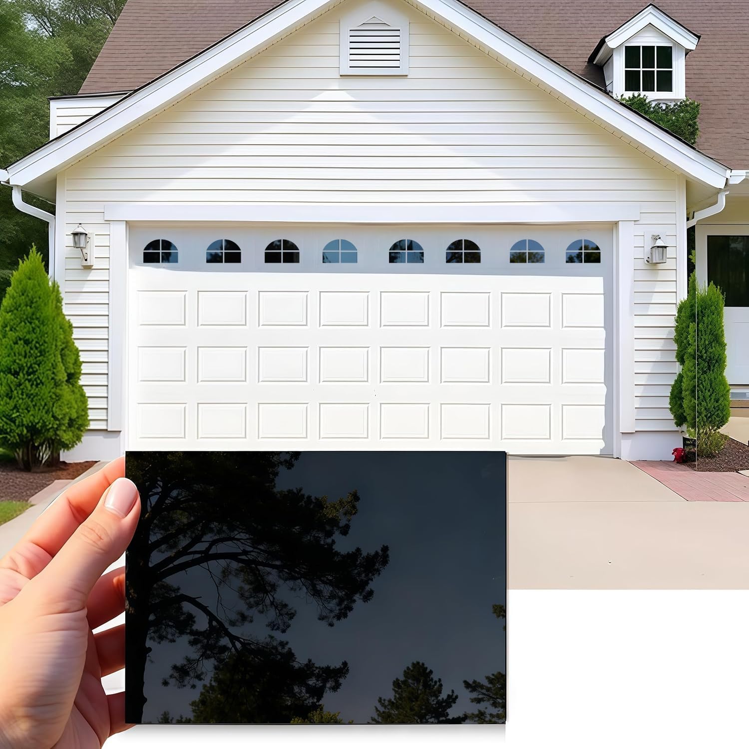 YURROAD front view on a two-car garage showing improved curb appeal