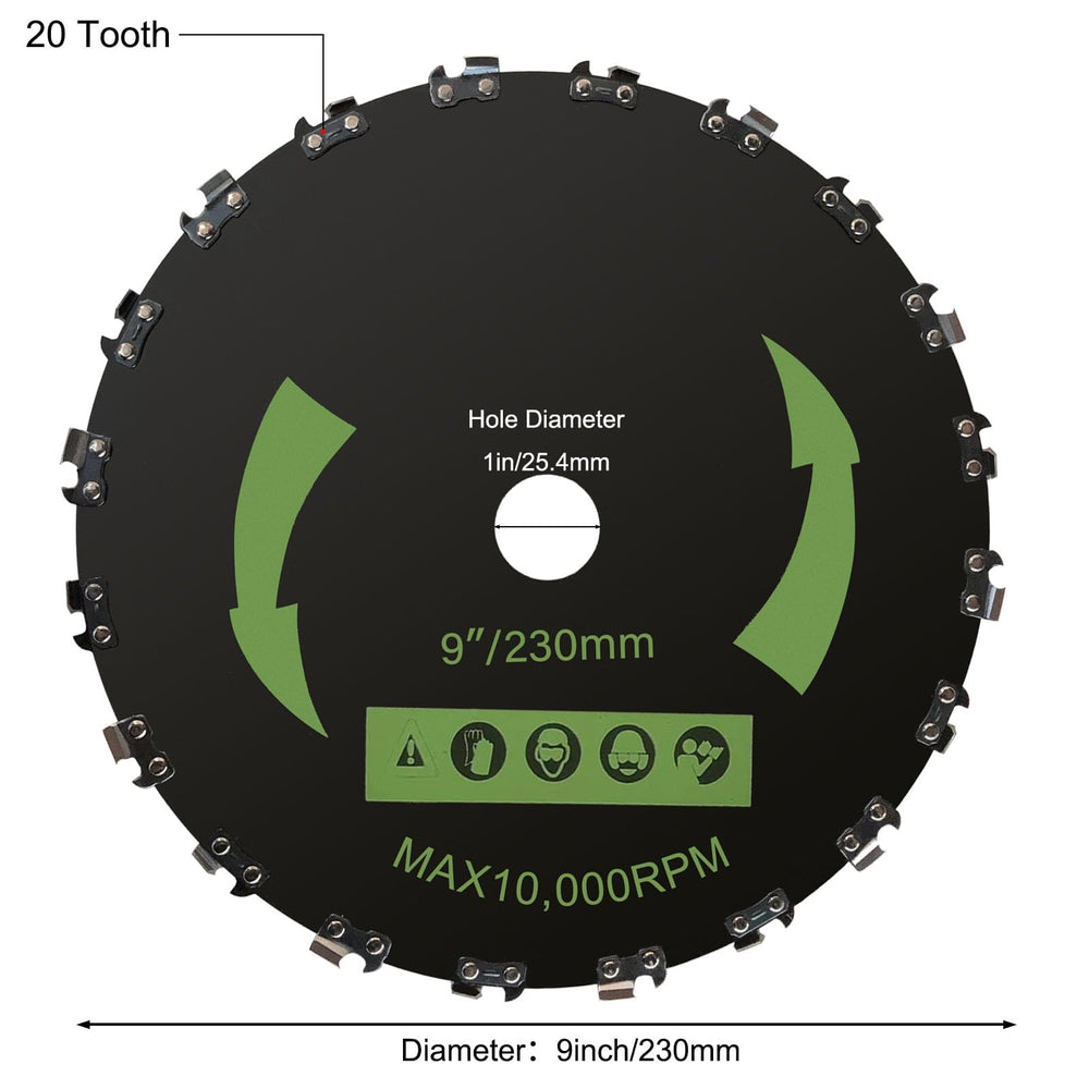 Yutacorex close-up of 20 teeth profile showing durable carbon-steel cutting edge