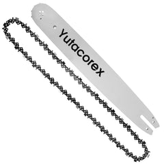 Yutacorex front view of 18 inch bar and chain kit showing complete replacement set benefits