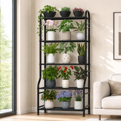 Yutrchey front view of 65-inch plant stand, maximizes vertical space