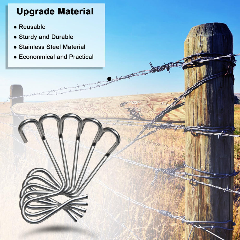 YUUCOO tool in use on barbed wire tightening fence quickly by one person