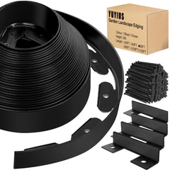 YUYIUS full kit laid out showing border strips and 60 stakes for fast installation