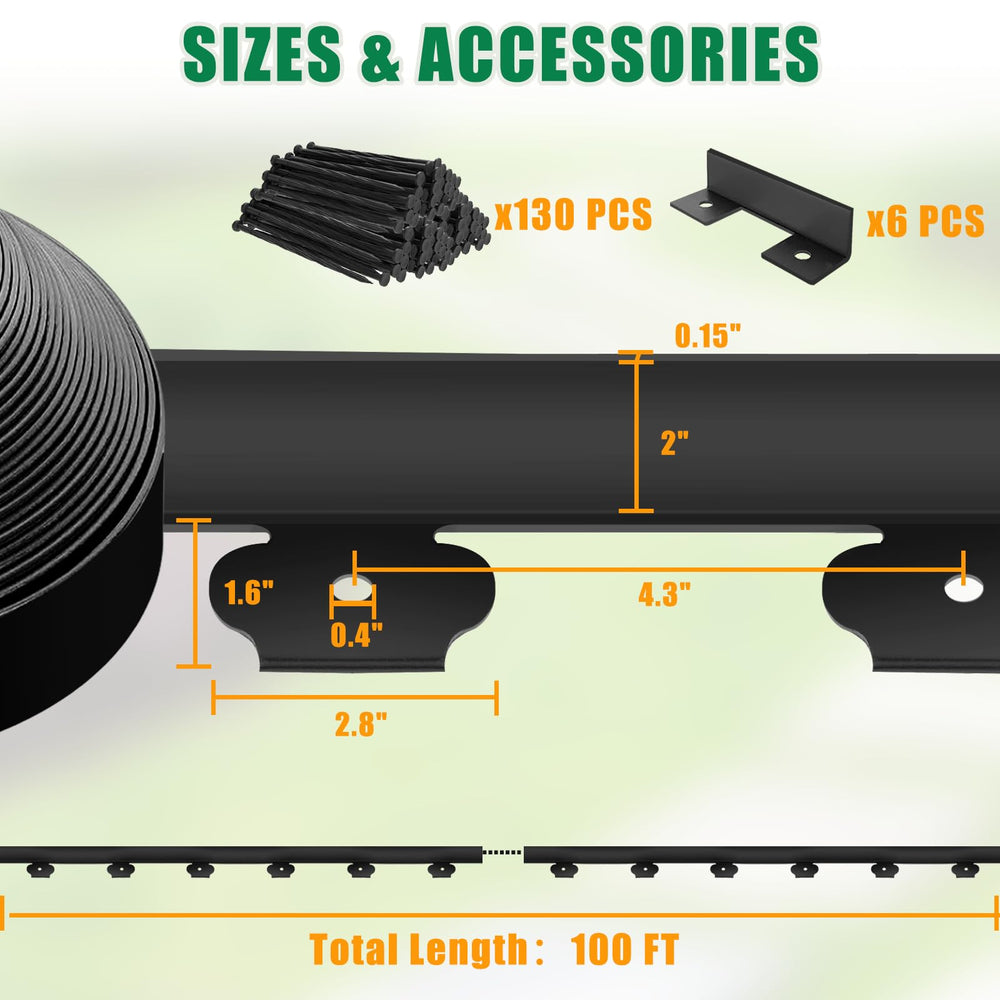 YUYIUS pile of 130 eight-inch stakes and connectors for secure anchoring