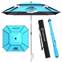 yuzhiyuan front view blue canopy showing full shade benefit