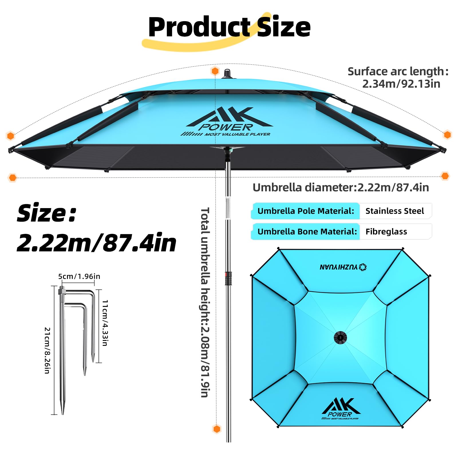 yuzhiyuan metal ground plug installed for secure anchoring in soil