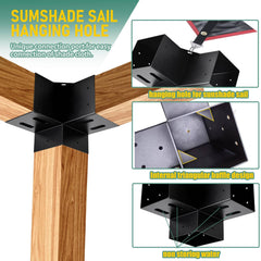 YVHFWOY bracket with 4x4 lumber inserted showing secure fit benefit