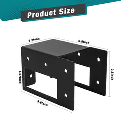 YVHFWOY brackets mounted on 2x4s illustrating easy assembly and sturdy support