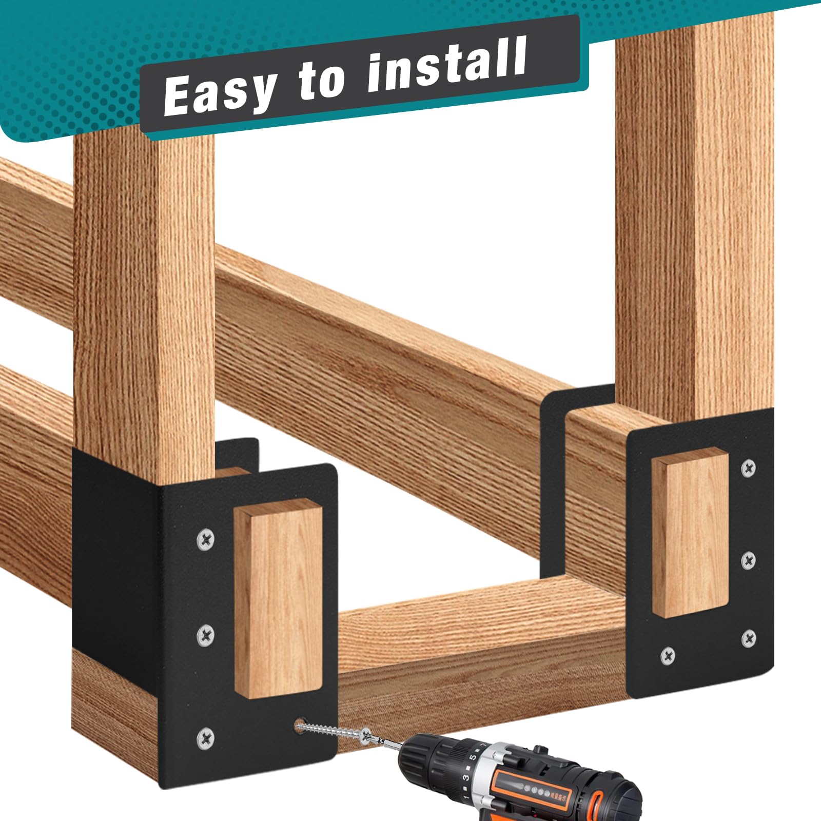 YVHFWOY included screws and hardware detail showing complete mounting convenience
