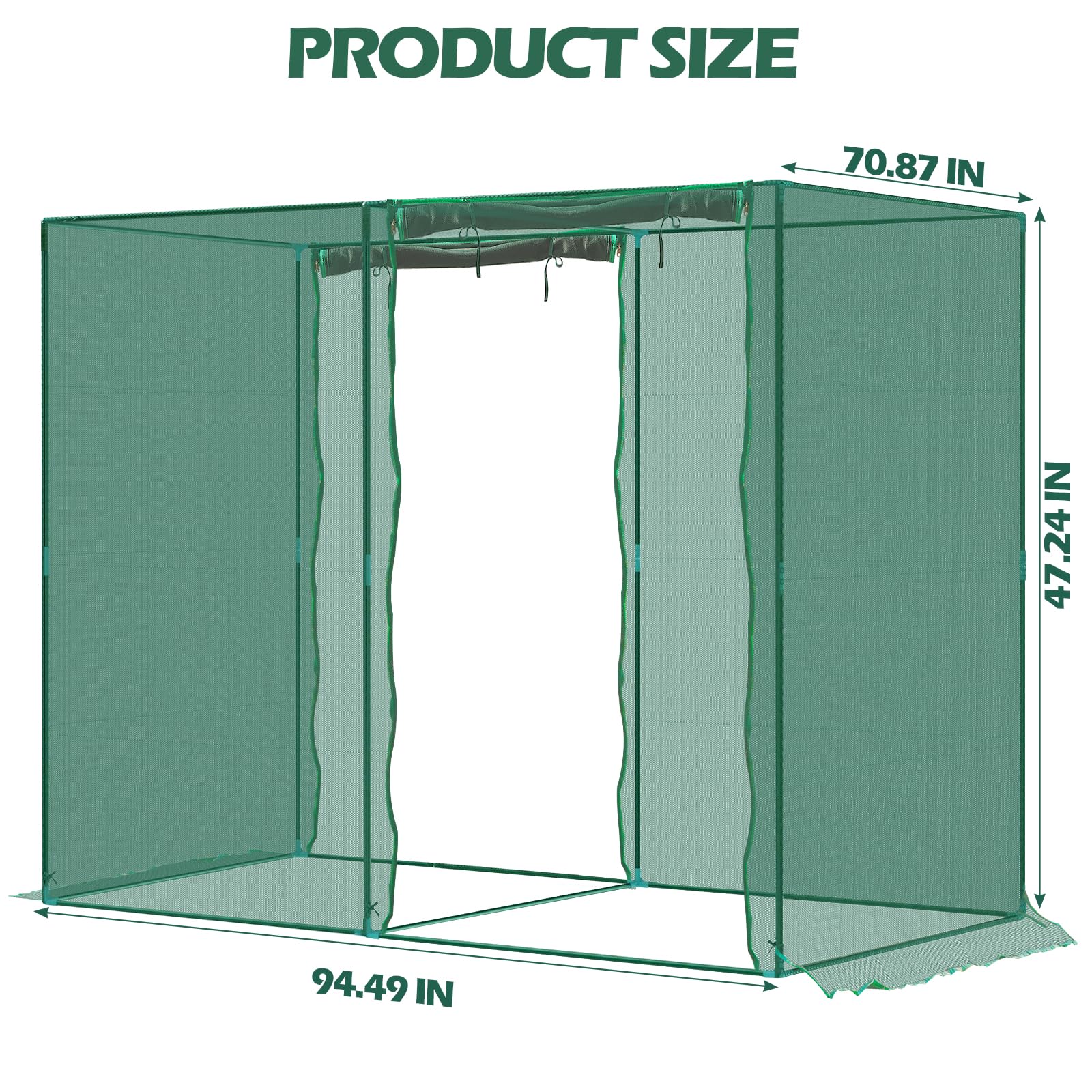 YVTCRTCW zippered door open for easy access and convenient harvests