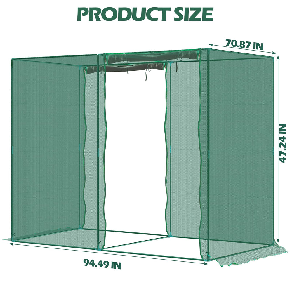 YVTCRTCW zippered door open for easy access and convenient harvests
