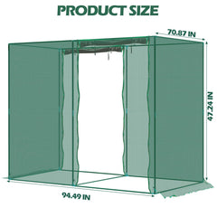 YVTCRTCW zippered door open for easy access and convenient harvests
