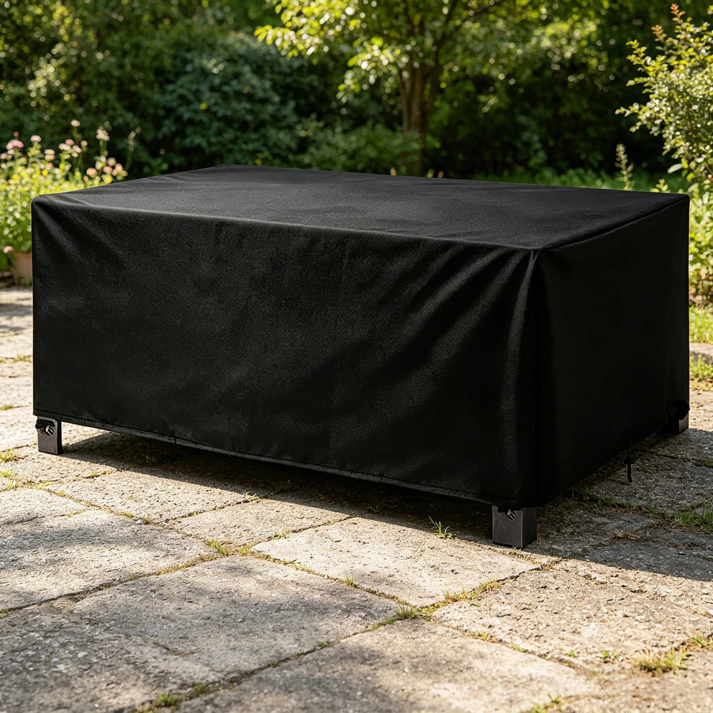 YWWQYBYQ covered table next to chair for scale, demonstrates fit