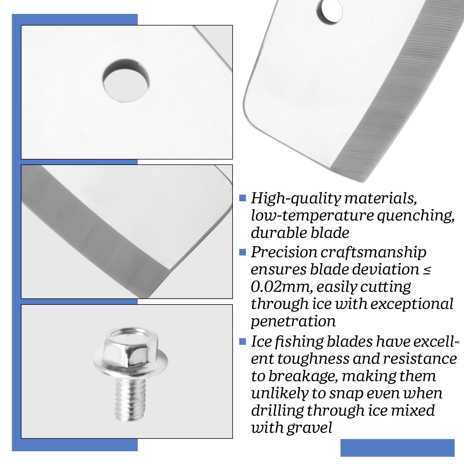 YXYYXY blades next to ruler showing 8-inch size for correct fit confirmation
