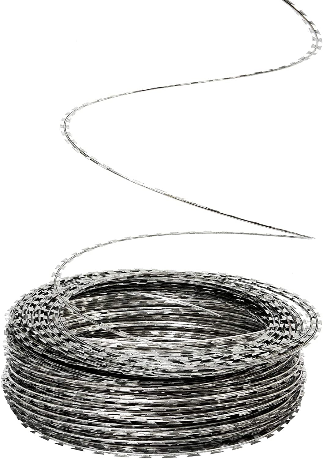 YXJSTO razor wire secured to wall illustrating vertical perimeter protection